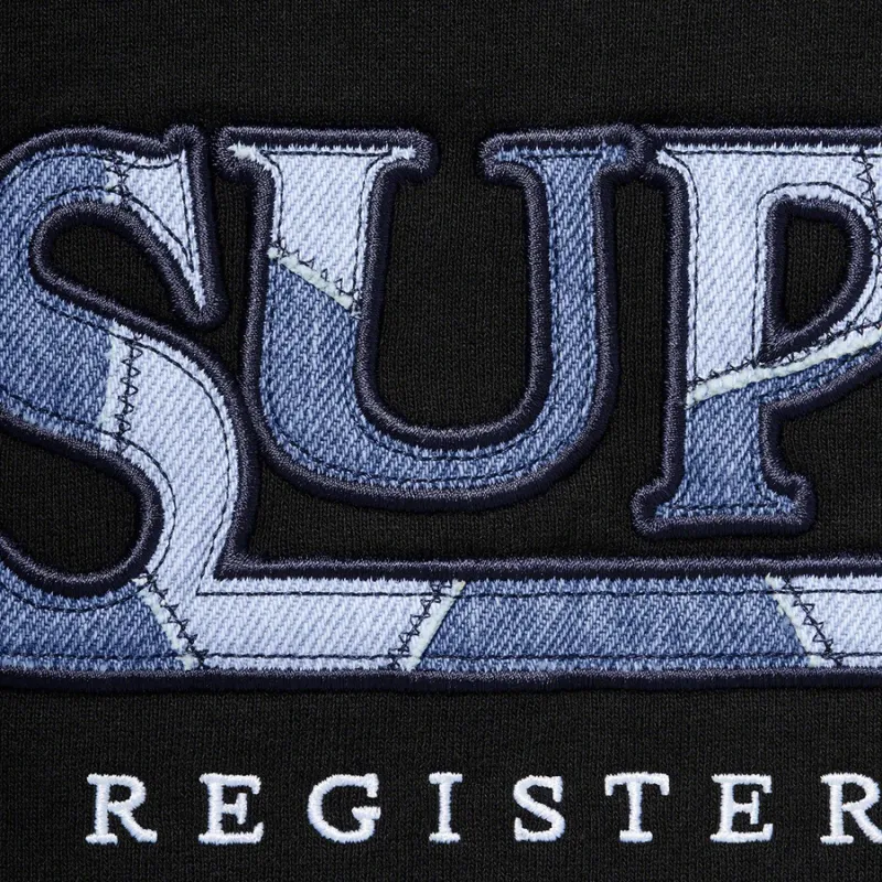 Supreme Denim Logo Hooded Sweatshirt-1