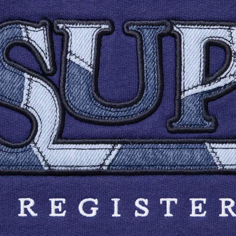 Supreme Denim Logo Hooded Sweatshirt-7