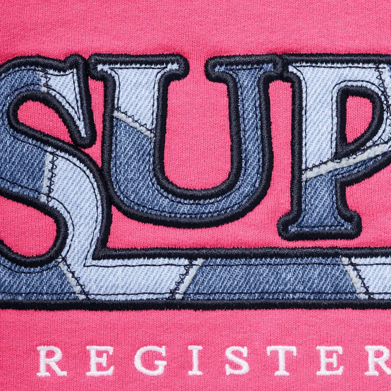 Supreme Denim Logo Hooded Sweatshirt-3