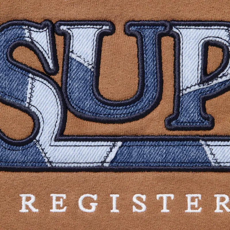 Supreme Denim Logo Hooded Sweatshirt-9