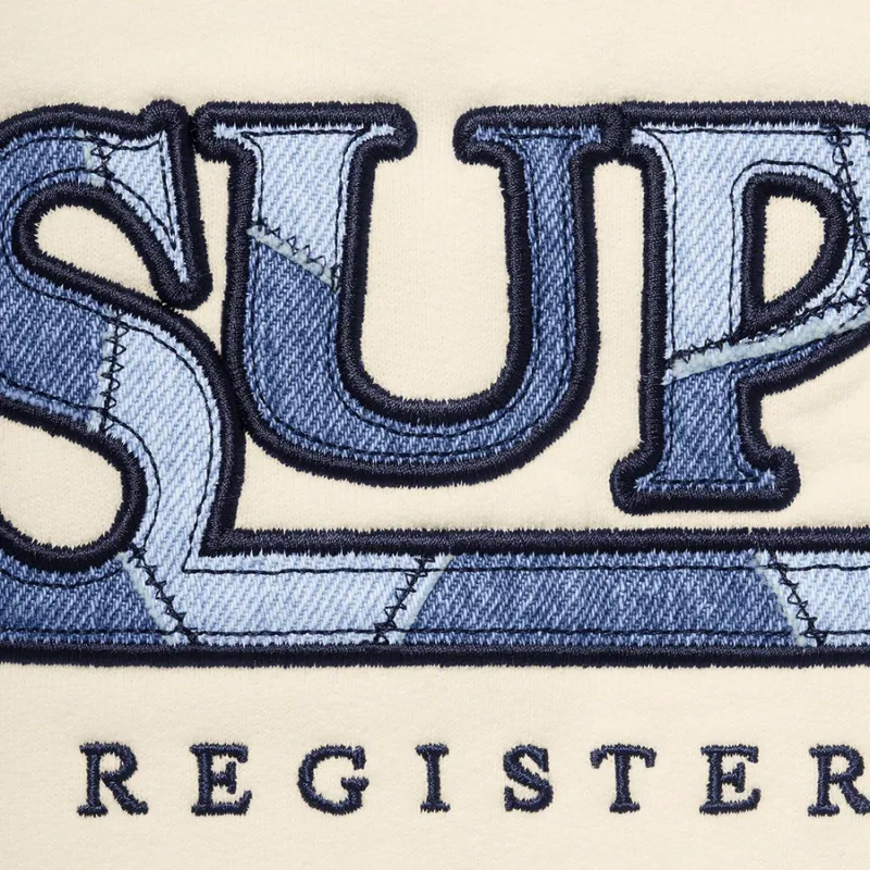 Supreme Denim Logo Hooded Sweatshirt-5
