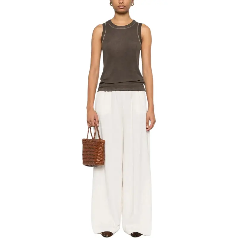 UMA WANG Crewneck Knitted Tank Top-1