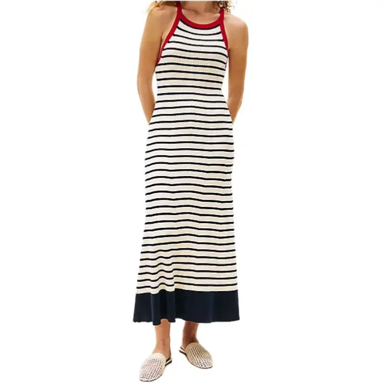 Tommy Hilfiger Sleeveless Dress Women's Cream-1