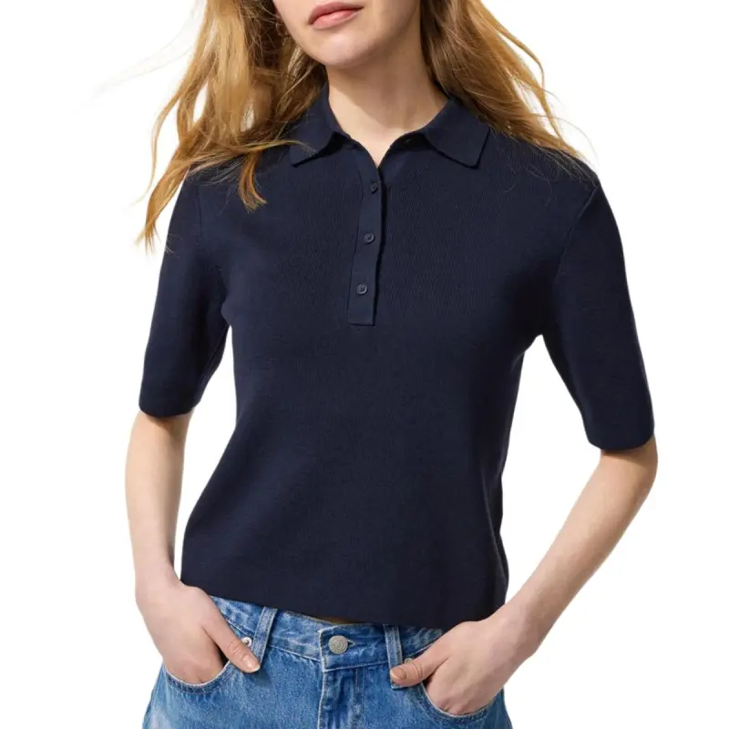 UNIQLO Polo Shirt Women's Navy Blue-2