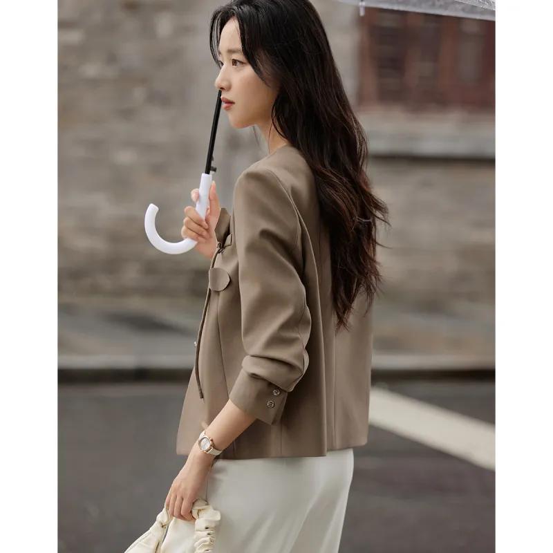 Mo Han Yi Mei Business Suit Women's Khaki-2