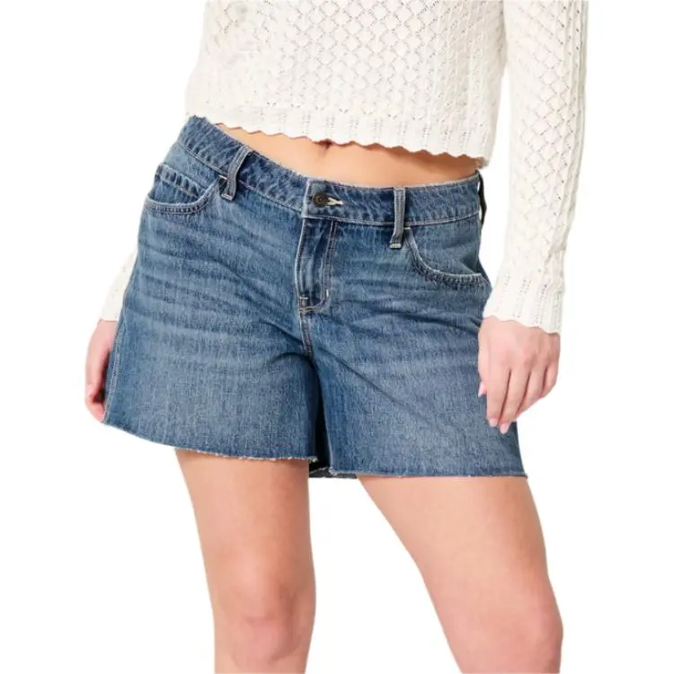 Hollister Denim Shorts Women's Dark Blue-1
