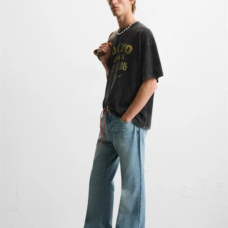 ZARA T Shirts Men Black-4