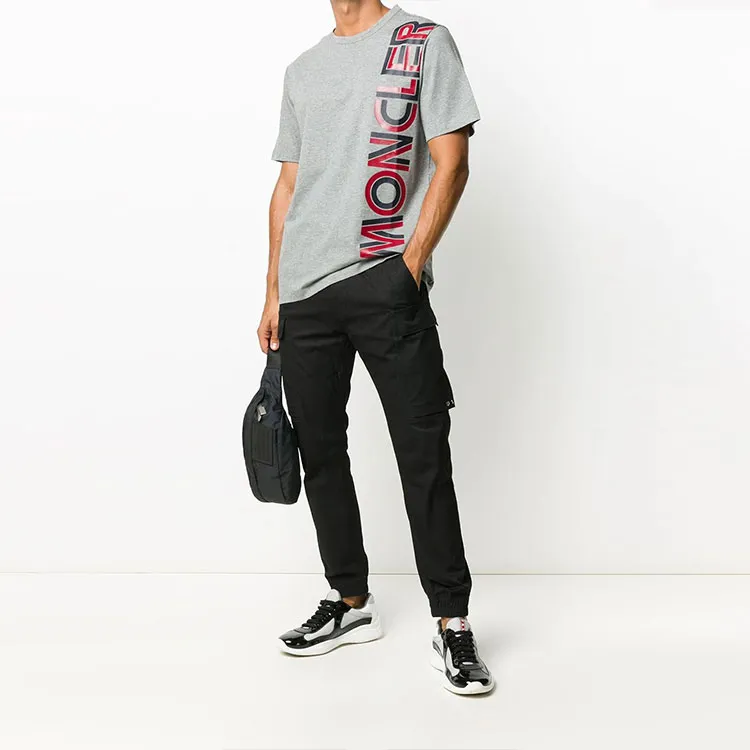 Moncler T Shirts Men Gray-2