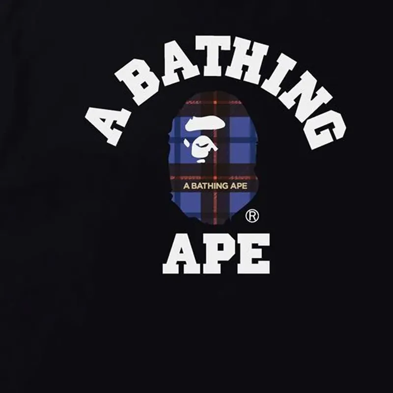 Bape Logo Check College Tee-1