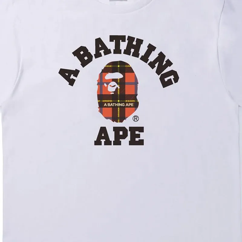 Bape Logo Check College Tee-7