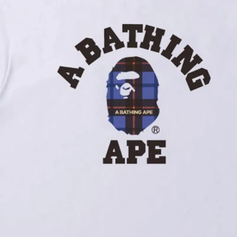 Bape Logo Check College Tee-5