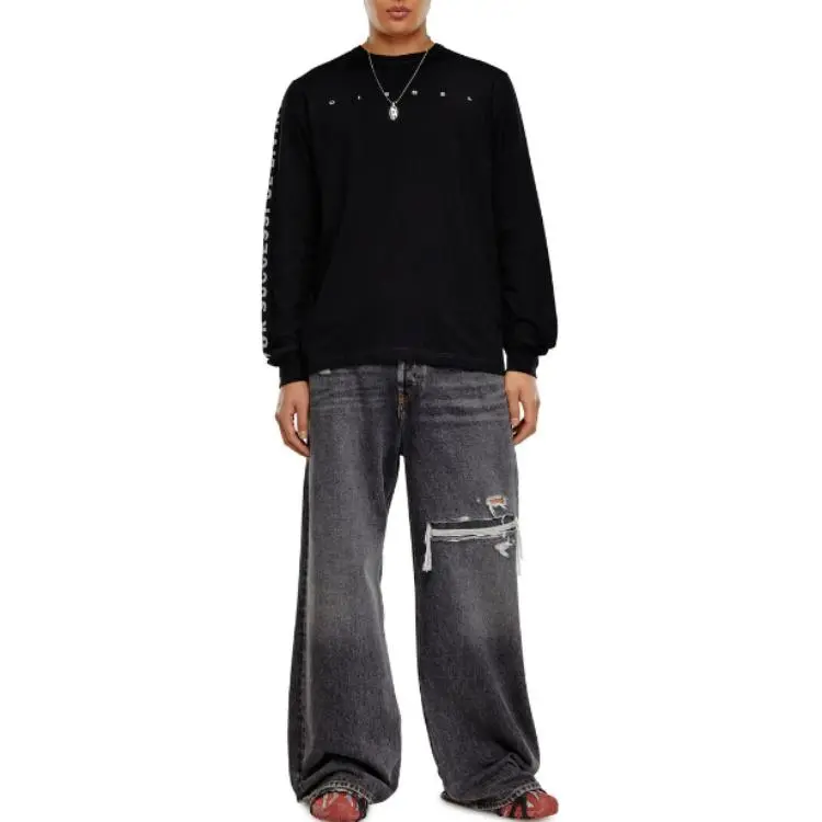 DIESEL T Shirts Men Black-3