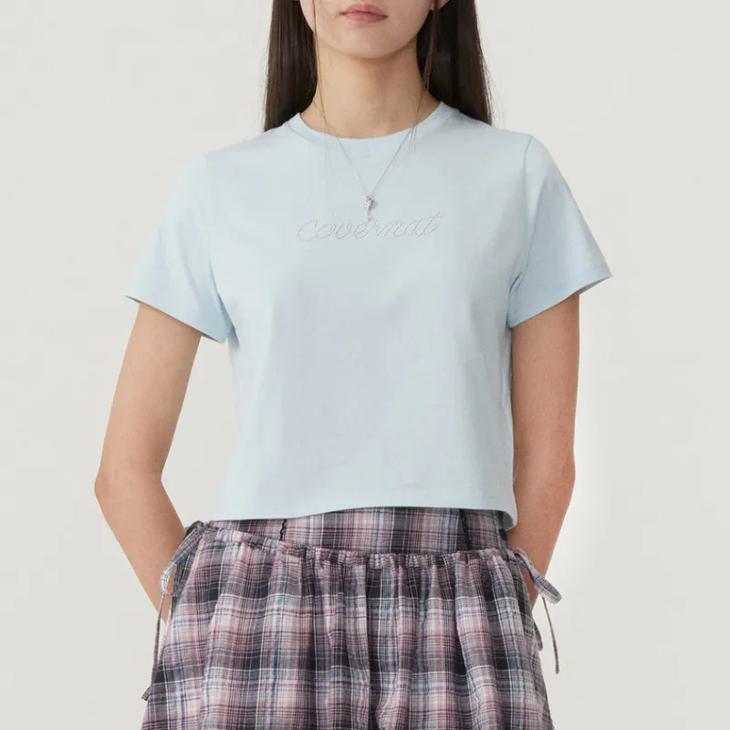 COVERNAT SS25 T Shirt Women's Light Blue-2