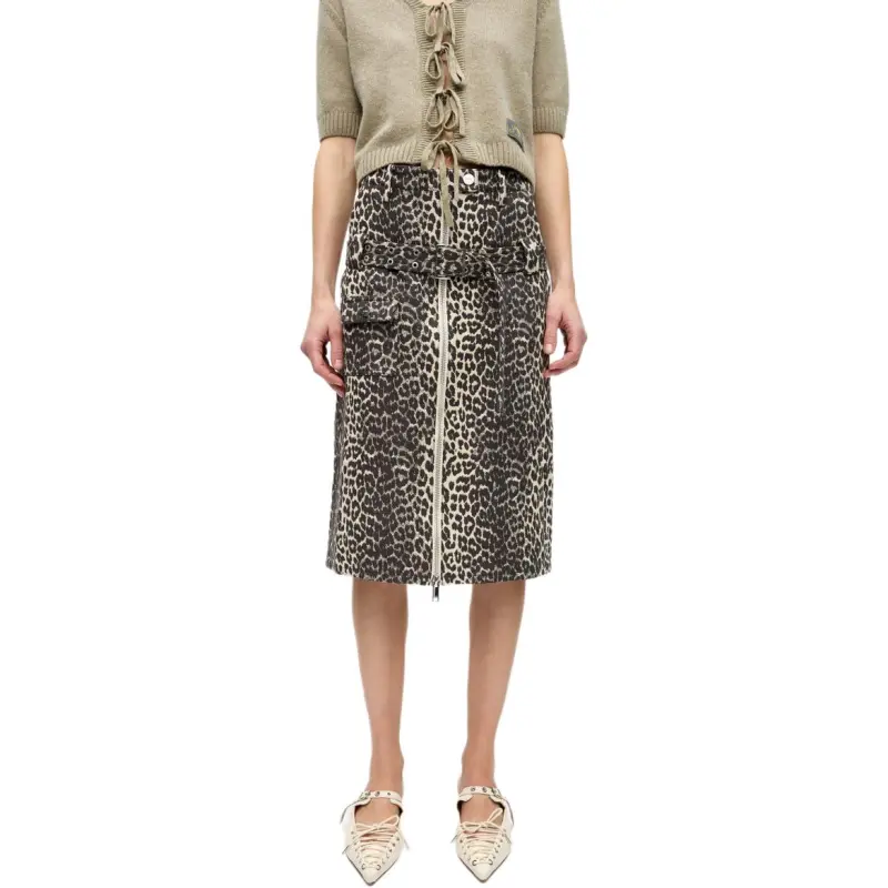 GANNI Leopard print Skirt-2