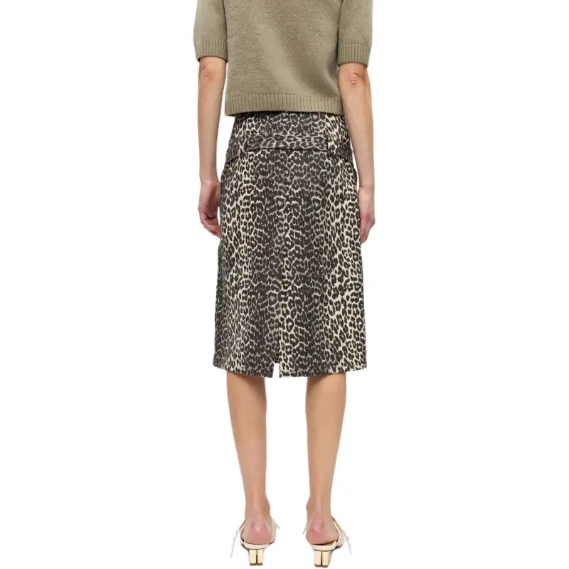 GANNI Leopard print Skirt-4