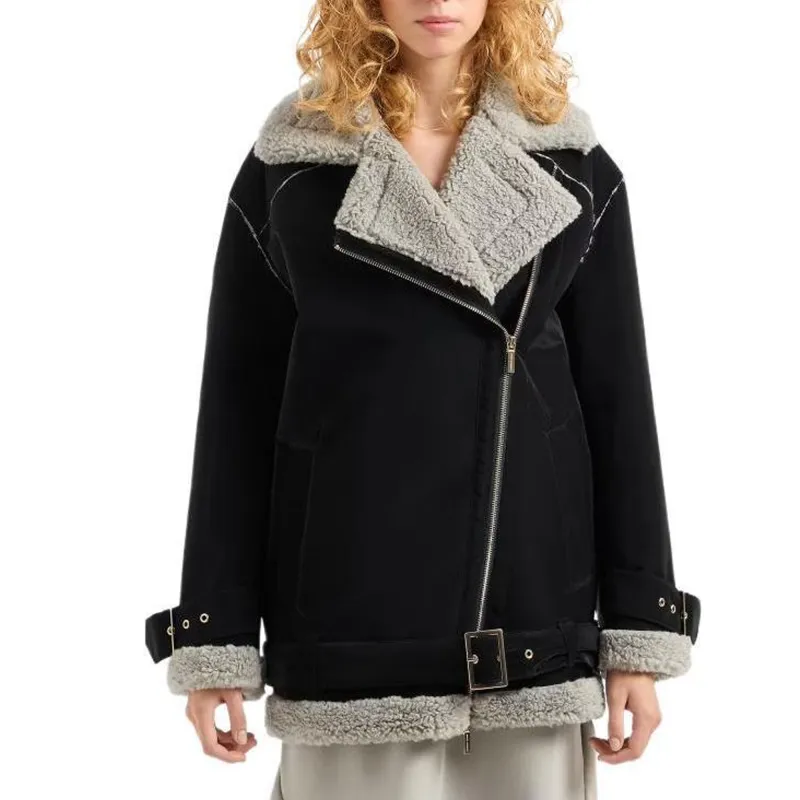 ARMANI EXCHANGE Zipped Faux-fur Trim Jacket-2