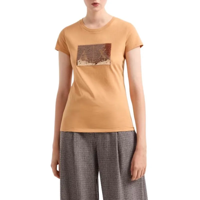 ARMANI EXCHANGEAE FW24 T-Shirt Women's Camel-1