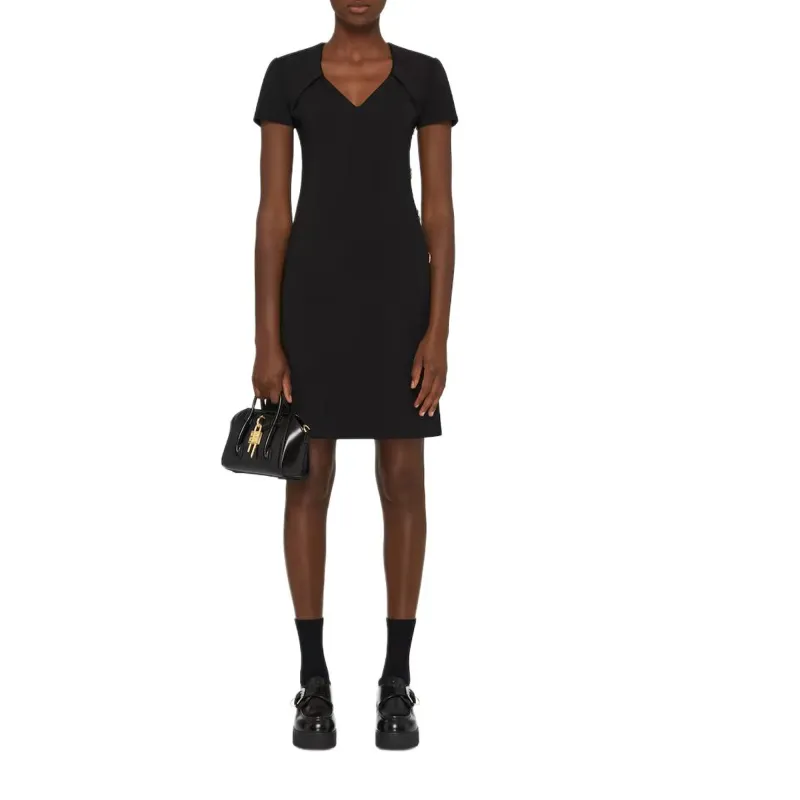 Givenchy V Neck Short Sleeved Mini Dress-1