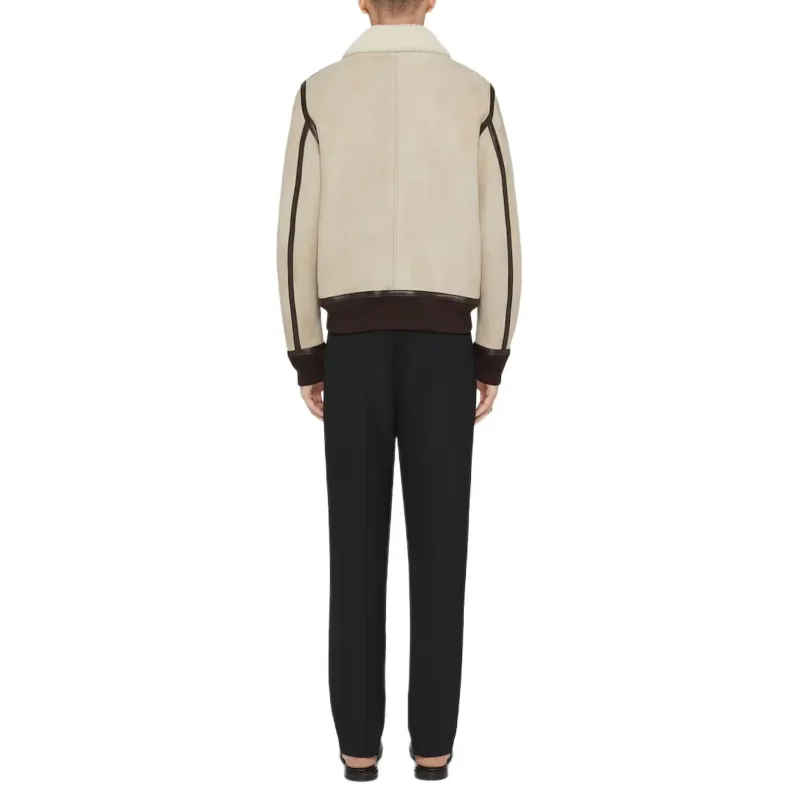 GIVENCHY FW24 Leather Jacket Men's Light Beige-2