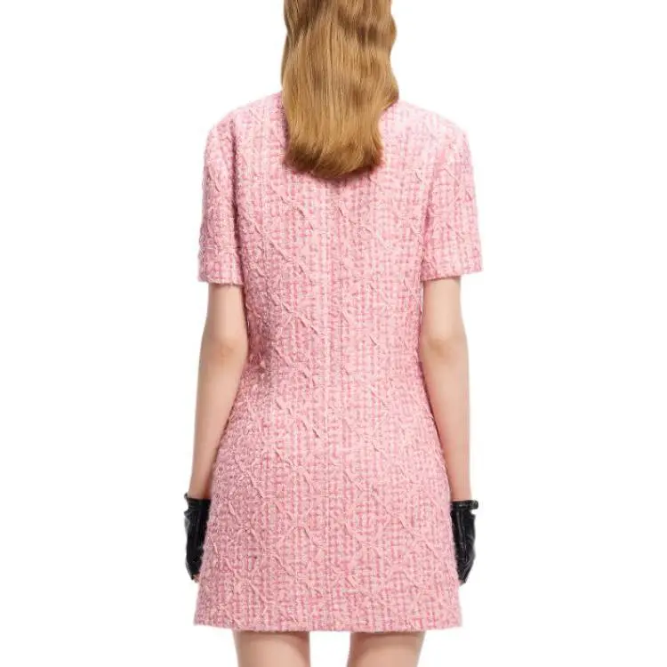 KARL LAGERFELD FW24 Short Sleeved Dress Women's Pink-3