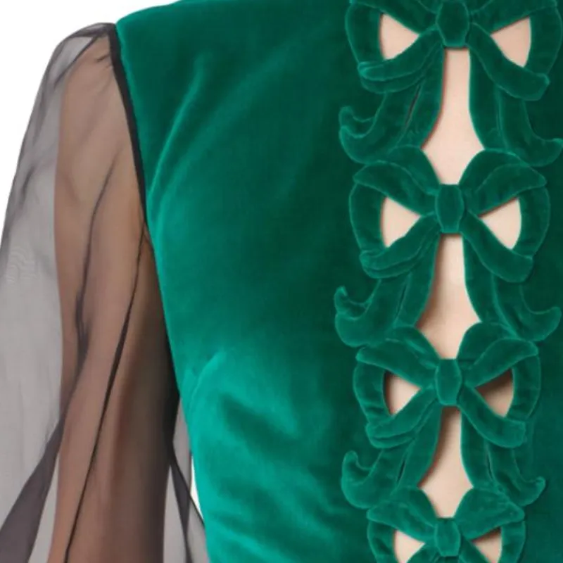 Valentino Embroidered Organza Mini Dress-5