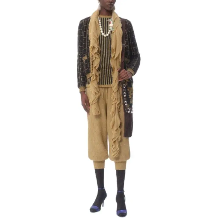 Valentino Lurex Knit Trousers-1