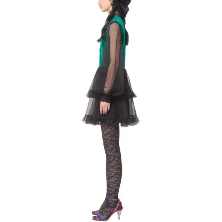 Valentino Embroidered Organza Mini Dress-4
