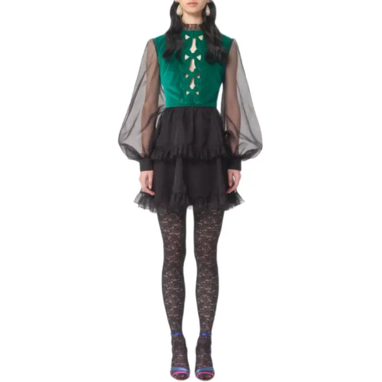 Valentino Embroidered Organza Mini Dress-2