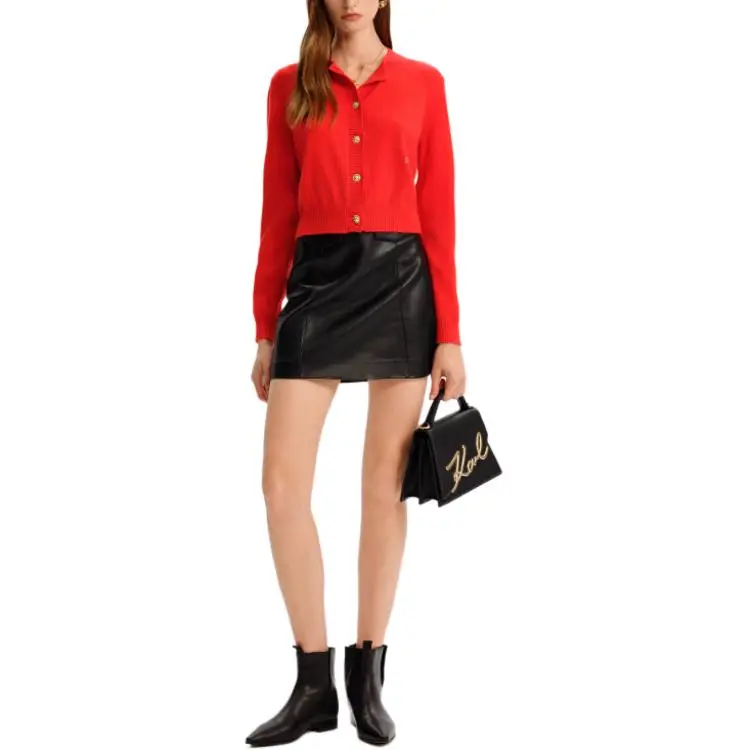 KARL LAGERFELD FW24 Cashmere Sweater Women's Red-1
