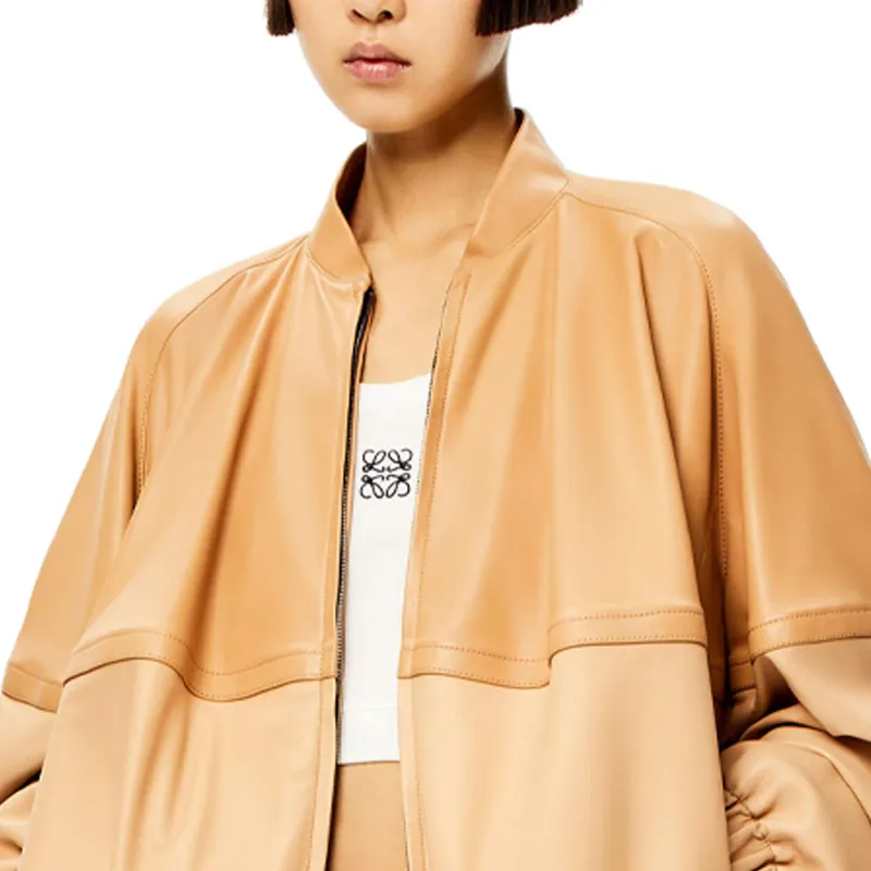 LOEWE Nappa Bomber Jacket Beige/Sand-5