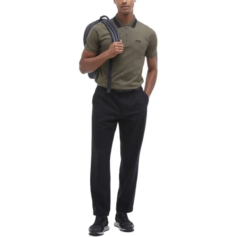 BARBOUR FW24 Polo Shirt Men's Olive Green-1