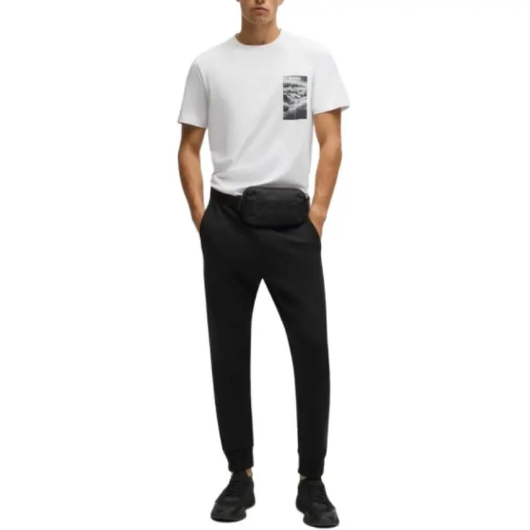 HUGO BOSS SS25 Knitted Sweatpants Men's Black-1