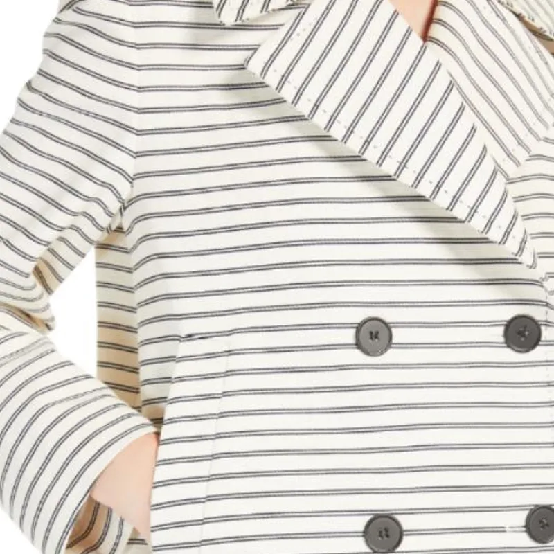 MaxMara Studio Assuan Striped Double Breasted Jacket-4