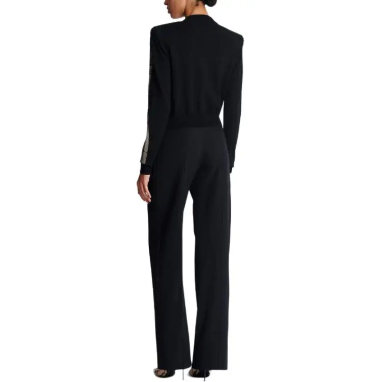BALMAIN Intarsia knit Logo Cardigan-2