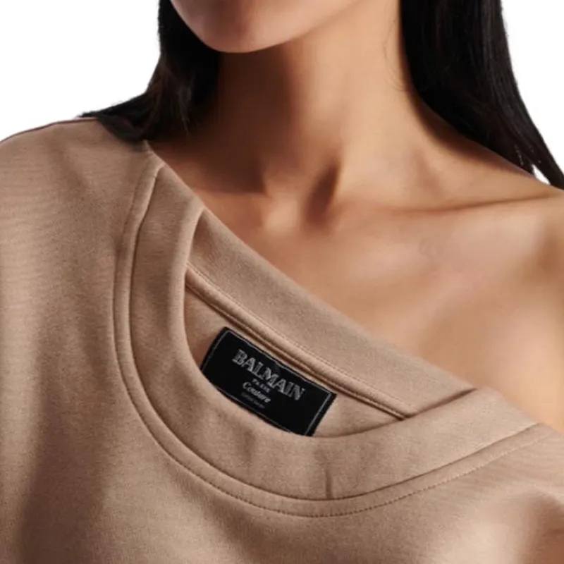 BALMAIN Asymmetric Off shoulder Sweatshirt-7