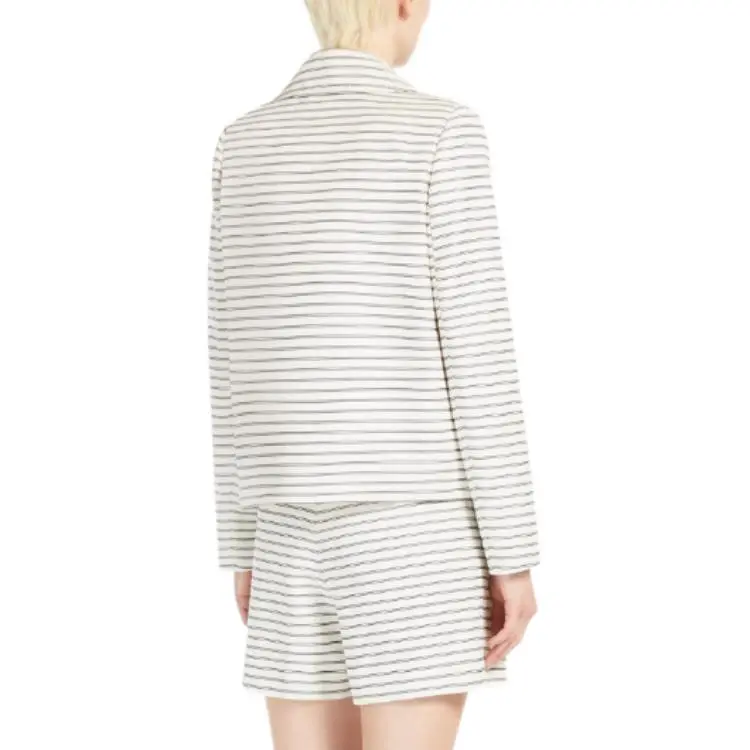 MaxMara Studio Assuan Striped Double Breasted Jacket-3