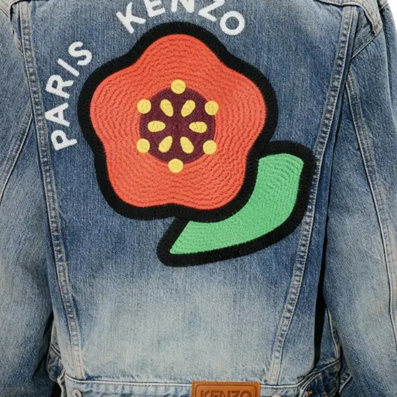 KENZO Pop Embroidered Trucker Jacket-5