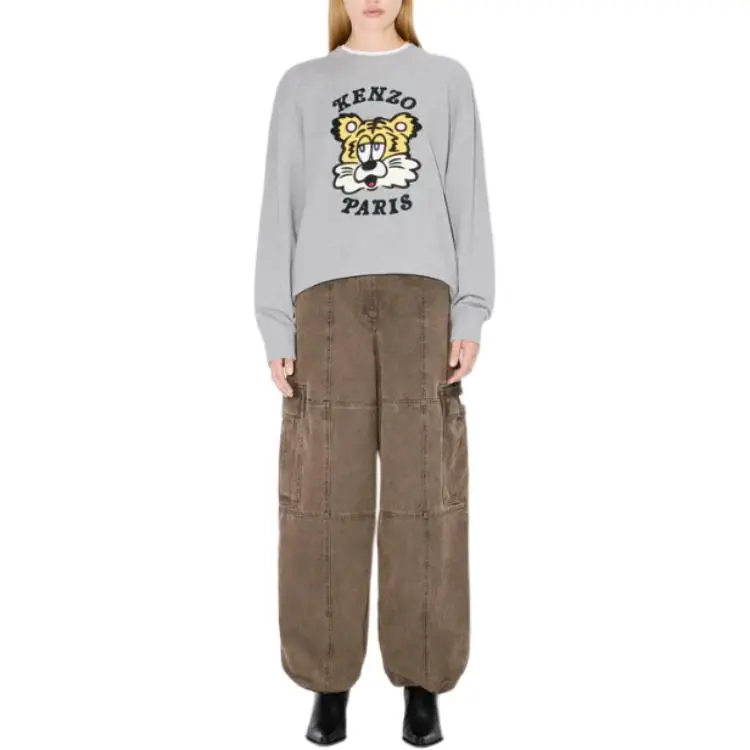 KENZO Logo Embroidered Crewneck Sweatshirt-2