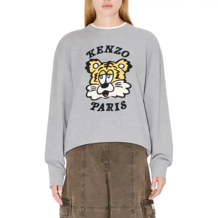 KENZO Logo Embroidered Crewneck Sweatshirt-4