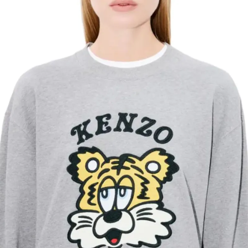KENZO Logo Embroidered Crewneck Sweatshirt-8