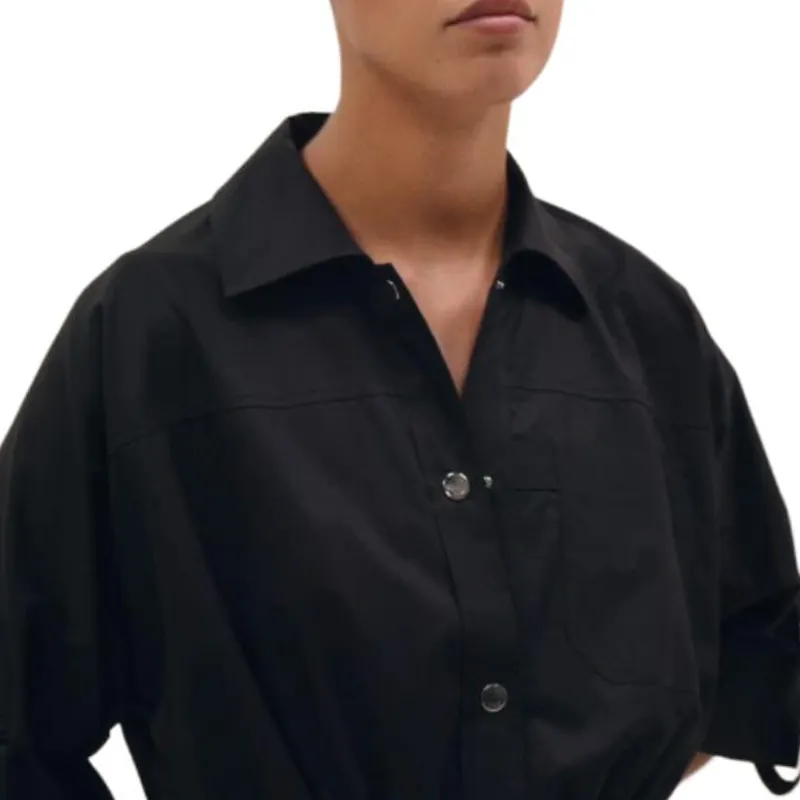 HERMES SS25 Short Sleeved Dress Women's Black-2