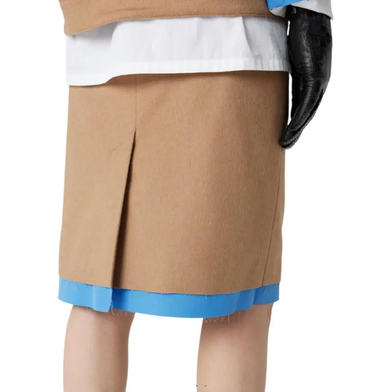 MIU MIU Camel hair Midi Skirt-4