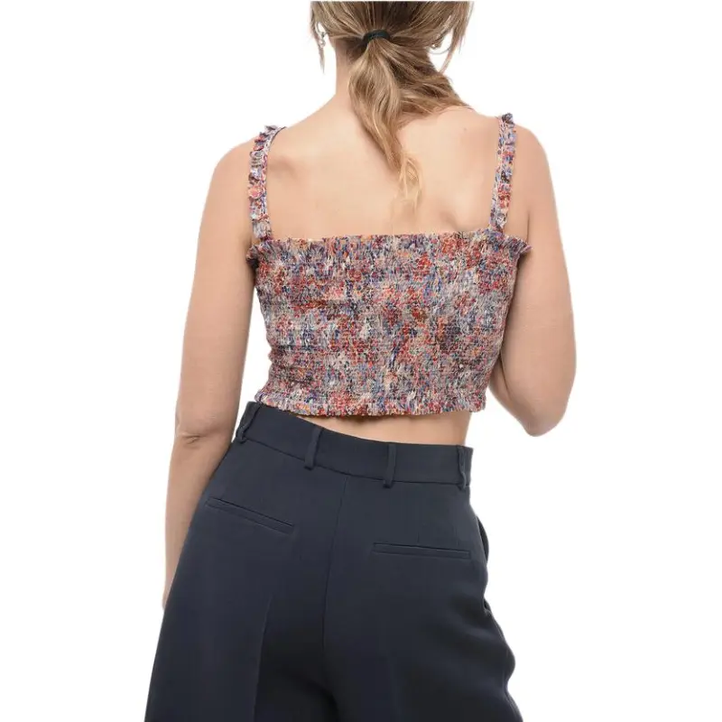 CELINE All Over Patterned Ruffle Detailed Top-3