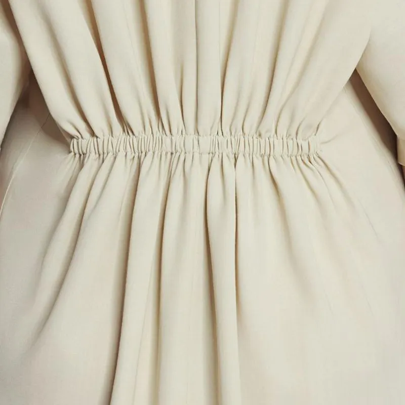 Lanvin Satin Drawstring Waist Dress-4