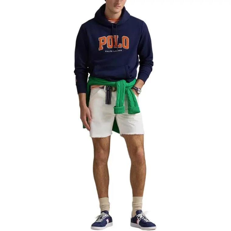 Polo Ralph Lauren Logo Flocked Drawstring Hoodie-1