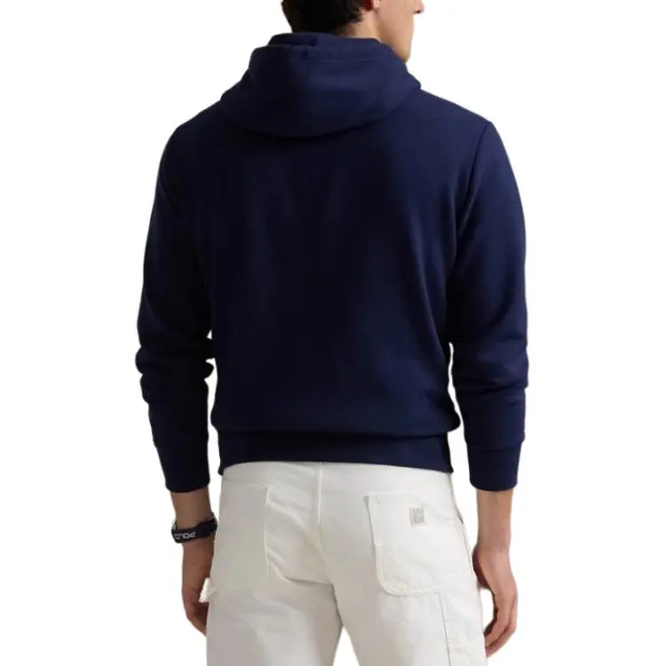 Polo Ralph Lauren Logo Flocked Drawstring Hoodie-3
