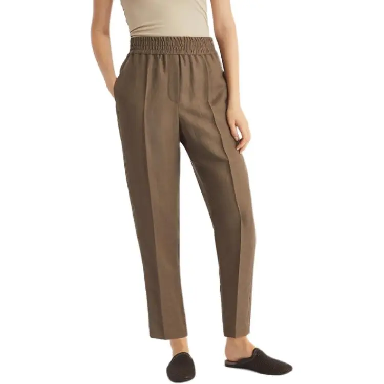 Brunello Cucinelli Striped Detailed Tapered Leg Trousers-2