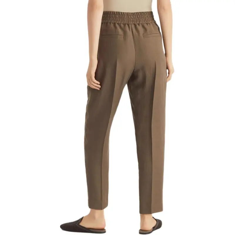 Brunello Cucinelli Striped Detailed Tapered Leg Trousers-3