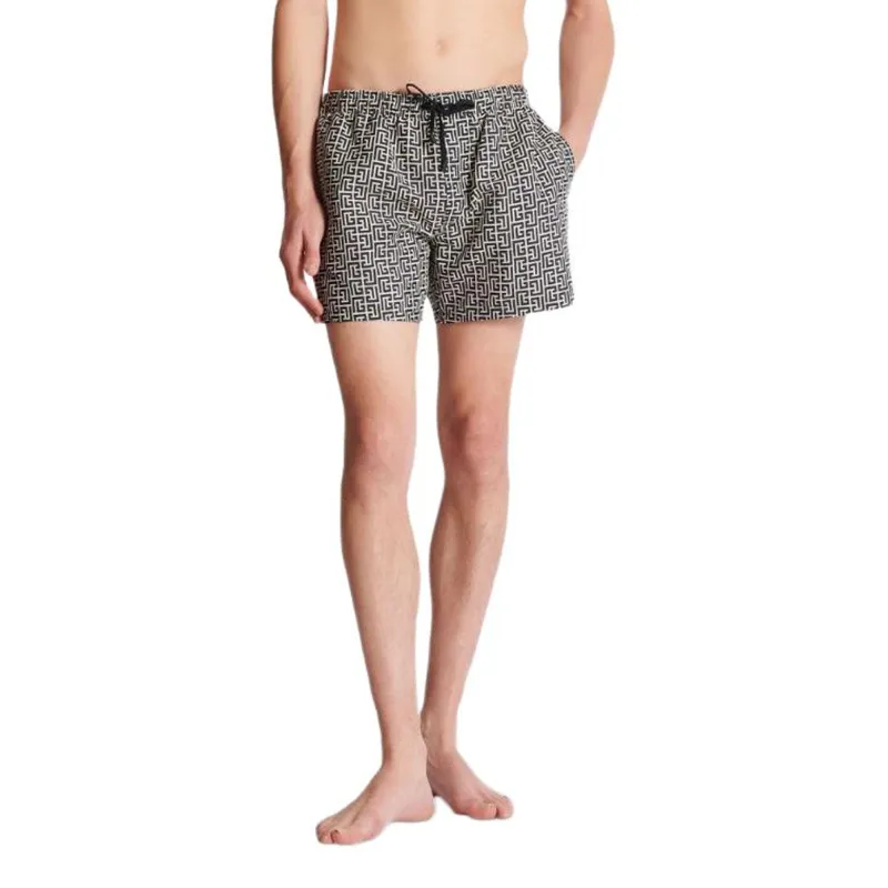 BALMAIN Pb Labyrinth print Swim Shorts-1