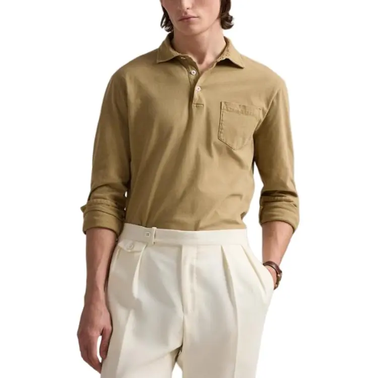 Polo Ralph Lauren SS25 Polo Shirt Men's Desert Khaki-2